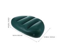 CLISPEED 5 Piezas Cojín Inflable para Asiento de Kayak y Canoa Soporte Lumbar Ergonómico Acolchado de PVC Grueso Plegable y Ligero para Pesca Camping y Actividades Acuáticas de Color Verde