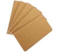 CLISPEED 5 Piezas Cuaderno de Notas en Blanco Portátil Cubierta Protectora | Papel Kraft, Encuadernación Pequeña Integrada, Estilos Surtidos, para Viajes y Escritura Creativa Estilo Aleatorio