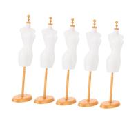 CLISPEED 5 Piezas Soporte para Muñecas Miniatura Maniquí Resistente para Exhibición de Ropa Modelo Duradero para Decoración y Regalo Infantil