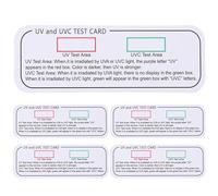 CLISPEED 5 unidades de prueba UV reutilizables indicadores pantalla LED tarjetas tarjetas fundas sensor luz solar probador de tiras luz UV