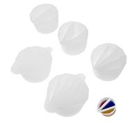 CLISPEED 5 Vasos Mezcladores de Silicona para Resina y Pintura Acrílica, Moldes Flexibles Multi Compartimentos (2, 3, 4, 6 y 7 Divisiones), Reutilizables para Manualidades y Bricolaje