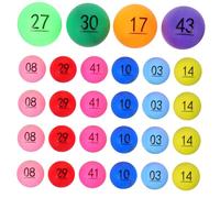 CLISPEED 50 Piezas Bolas de Lotería Divertidas Unidades para Sorteos Bolas de Plástico sin Costura para Interesantes Fiesta o Casa Accesorios
