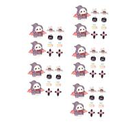 CLISPEED 50 Piezas Kit de Accesorios de Resina para Halloween con Charms de Calabaza Fantasma y Búho para Decoración de Fundas de Móvil y Accesorios Únicos de Cabello