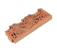 CLISPEED 50 Piezas Unidades Envoltorios Papel Calabaza Telaraña Calados para Velas LED y Cupcakes Decoración Fiesta Halloween