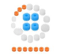CLISPEED 6 Juegos Kit de Engranajes de Plástico con Varias Medidas de Husillo 2mm a 4mm para Coches RC y Modelos, Fácil de Instalar y Reduce la Fricción en Proyectos de Robótica y Bricolaje