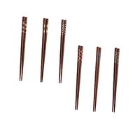 CLISPEED 6 pares Palillos Reutilizables de Madera Japonés con Diseño Temático Antideslizantes y Ligeros para Sushi y Ramen