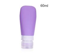 CLISPEED 6 piezas Botellas de Silicona para Cosméticos Diseño Sectorial Resistentes Fugas Rosa Gris Púrpura Azul Verde Gris Envases Portátiles para Lociones y Maquillaje para Viajes