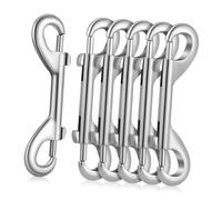 CLISPEED 6 Piezas Clips para Llavero de Aleación de Zinc Ganchos Dobles con Cierre Seguro para Perros y Accesorios Resistentes y Versátiles para Correas Camping y Actividades Pack de