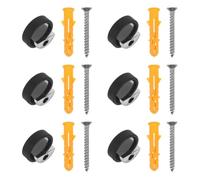CLISPEED 6 Piezas de Clips de Espejo sin Marco Negros de Cobre para Baño y Tocador, Soporte Resistente para Espejos Redondos y Cuadrados