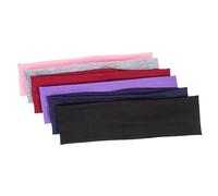 CLISPEED 6 Piezas Diademas Antideslizantes Unisex para Paquete de Rojo Negro Gris Oscuro Rosa Banda de Sudor para Yoga Correr y Entrenamiento