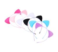 CLISPEED 6 piezas Diademas de Orejas de Gato para Niñas de Accesorios Adorables para Fiestas y Halloween Hechas de Material Cómodo y Duradero