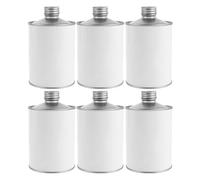 CLISPEED 6 Piezas Lata Metálica Redonda con Tapa, 500ml, Hojalata | Apertura Fácil, Resistente al Óxido, Cierre Hermético, Uso Industrial y Proyectos Diy, Color Blanco