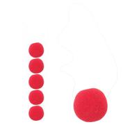 CLISPEED 6 Piezas Nariz Roja de Payaso de Esponja Reutilizable Diseño Divertido para Halloween y Fiestas, Accesorio para Mejorar el Juego de Roles