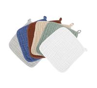 CLISPEED 6 piezas Paños Eructos Muselina Algodón Suave Toallitas Absorventes Multiuso para Recién Nacidos y Limpieza