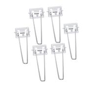 CLISPEED 6 Piezas Patas Metálicas Plegables para Mesa Resistentes al Desgaste Accesorios Duraderos para Escritorio Banco y Mesa Auxiliar Fáciles de Instalar