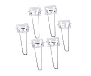 CLISPEED 6 Piezas Patas Metálicas Plegables para Mesa Resistentes al Desgaste Accesorios Duraderos para Escritorio Banco y Mesa Auxiliar Fáciles de Instalar