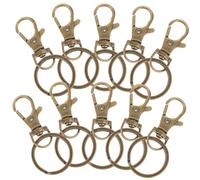 CLISPEED 60 Piezas Hebillas y Anillos Metálicos para Llaveros Accesorio DIY de Aleación de Zinc Cierre Robusto para Bolsos y Llaves Acabado Bronce Antiguo Uso Versátil para Pulseras Macramé