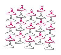 CLISPEED 60 Piezas Mini Perchas de Plástico para Muñecas, Organizador de Vestidos en Miniatura, Perchas Pequeñas para Casa de Muñecas, Accesorios para Juegos y Juguetes Infantiles