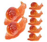 CLISPEED 7 Piezas Figuras de Caracol de Resina Miniatura para Decoración de Jardín Accesorios de Micro Paisajismo Adornos Simulados para Bonsai y Educativas