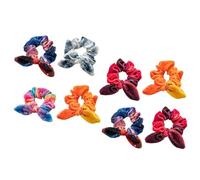CLISPEED 8 Coleteros Elásticos de Tela Diseño de Orejas de Conejo, Decorativos y Cómodos Cabello, Ideales para Mujeres y Niñas Ocasión Color Aleatorio