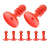 CLISPEED 8 Piezas Cubierta Antirrayos para Barra de Toldo, de Plástico Rojo