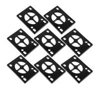 CLISPEED 8 Piezas de Almohadillas Amortiguadoras para Patineta Cruiser, Protección de Tabla Negra de 3mm de Grosor y Tamaño 8.00x5.10x0.30cm