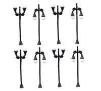 CLISPEED 8 Piezas Modelo de Mini Farolas de Calle de Plástico Ecológico Decoración para Maquetas y Jardines Miniatura Luces Ornamentales para Paisajes Miniatura Estilos Variados Aleatorios