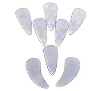 CLISPEED 8 Púas de Dedo para Guzheng Profesionales Moradas, Doble Cara Diseño Curvo, Kit de 8 Piezas Reutilizables para Conciertos, Prácticas y Estudiantes de Instrumentos Musicales Chinos