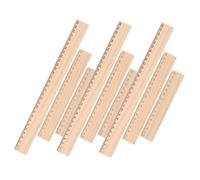 CLISPEED 9 Piezas Reglas de Madera Multifunción Portátiles y Resistentes con Grabado para Dibujo Medición y Uso Oficina Escuela y Hogar