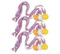 CLISPEED 9piezas Medallas De Plástico Para Niño Niña Decoración De Fiestas Ganadoras Premios De Graduación Para Jardín De Infancia Recuerdos Infantiles