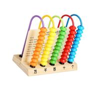 CLISPEED Ábaco de Madera Cuentas de Colores Brillantes, Juguete Educativo de Matemáticas, Herramienta de Aprendizaje para Cálculo y Desarrollo Cerebral, Adecuado para Primaria