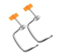 CLISPEED Abrazadera de Fijación Metálica para Máquina para Hacer Pasta Manual, Accesorio Práctico de 2 Piezas en Aleación de Hierro y Pp para Uso Seguro