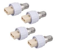 CLISPEED Adaptador de Portalámparas E14 a G9 4 Piezas Convertidor de Luz Accesorios de Lámparas Antienvejecimiento para Lámparas de Mesa y Techo