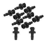 CLISPEED Adaptador Rápido de Tubo de Tinta para Impresora 10 Piezas Negras Conector de Manguera de Plástico Resistente Unión Rápida para Impresoras de Inyección de Tinta y Cama Plana
