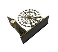 CLISPEED Adorno de Aleación Londres Big y London Eye Conjunto de Monumentos Icónicos Recuerdo de Inglaterra para Decoración de Hogar y Oficina