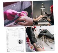 CLISPEED Almohadilla de Silicona para Manicura Mat de Práctica para de Uñas Guía de Pegatinas y Estampado Protector de Mesa para Decoración de Uñas Modelo E