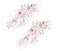 CLISPEED Apliques de Tela Flores de Lentejuelas Rosa 2 Piezas para Decoración DIY Parches Bordados para Ropa Apliques de Encaje para Jeans y Manualidades