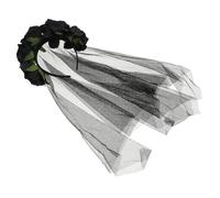 CLISPEED Aro De La Cabeza Del Accesorios Para El Cabello De Halloween De Flores De Halloween -víspera De Todos Los Diadema De Negro