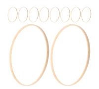 CLISPEED Aros de Madera Artesanal para Manualidades 10 Piezas 21 Cm, Aro Floral Redondo para Atrapasueños y Macramé, Materiales Versátiles para Decoración y Proyectos Creativos