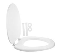 CLISPEED Asiento de Inodoro Eva Espuma Color Claro Cierre Lento Amortiguado, Funda de Asiento Extraíble para Baño, Reemplazo y Cómodo, Instalación Firme, Tapa V Inferior, Práctico