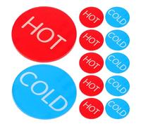 CLISPEED Autoadhesivas Señal Indicadora de Acrílico 10 Pares de Etiquetas Diseño Elegante y Funcional para Agua Fría y Caliente para Grifos de Hotel