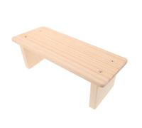 CLISPEED Banco de Oración Taburete Pequeño de Madera, Banco Cristiano Beige, Tamaño Compacto, Protección de Rodillas y Superficie Fácil de Limpiar, para Rituales de Meditación y Oración