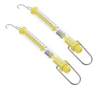 CLISPEED Báscula de Resorte Mecánica Cilíndrica Capacidad 5 Newton 2 Piezas Plástico con Gancho Colgante Equipo de Laboratorio Dinamómetro para Medición de Fuerza y Peso Color Aleatorio