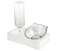 CLISPEED Bebedero para Mascotas De Comedero Automático para Gatos Dispensador De Agua Cuenco Inclinable para Mascotas