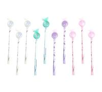 CLISPEED Bolígrafo de Gel Negro Lentejuelas, 10 Unidades, Punta Ultrasuave, Tinta de Secado Rápido, para Oficina y Papelería Escolar, Diseño Ergonómico y Compacto Color Color Aleatorio