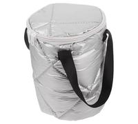 CLISPEED Bolsa Térmica Almuerzo Redonda Portátil Aislamiento Grueso para Comida Caliente y Fría Diámetro 16 CM Altura 24 CM Bolsa Reutilizable para Oficina Escuela y Viajes