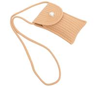 CLISPEED Bolso para Móvil Diseño y Natural Bolso Bandolera Tejido Compartimentos para Espejo y Dinero para Mujeres y Niñas en Actividades Diarias Color Aleatorio