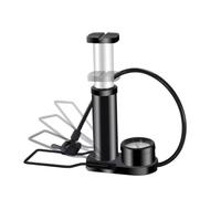 CLISPEED Bomba de Aire para Bicicleta Portátil Mini con Pedal y Manómetro Inflador de Alta Presión Multiusos para Doméstico Accesorio Resistente y Fácil de Transportar Color Negro