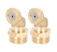 CLISPEED Boquillas Nebulizadoras de Latón Dn15 2 Piezas para Pulverización de Enfriamiento, Aspersores Jardín y Riego Exterior, Boquilla de Niebla para Huertos, Céspedes y Sistemas de