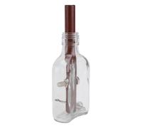 CLISPEED Botella de Vino Creativa de Vidrio, Madera y Hierro Adultos, Juguete Educativo para Desarrollo Inteligencia, Obsequio Divertido y Estimulante, Diseño en y Marrón